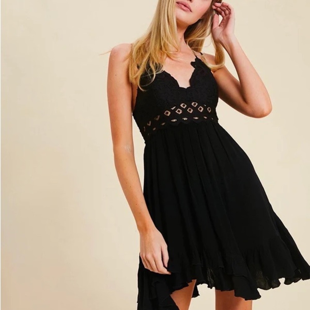 Free People Lace Mini Dress